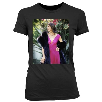 Teri Hatcher Women's Junior Cut Crewneck T-Shirt