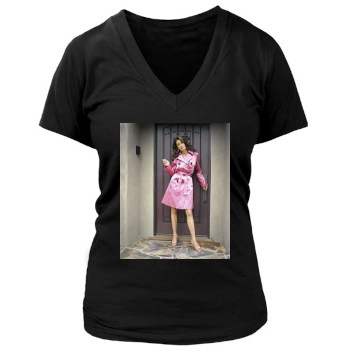 Teri Hatcher Women's Deep V-Neck TShirt