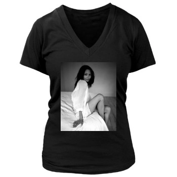 Thandie Newton Women's Deep V-Neck TShirt