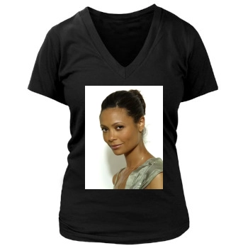 Thandie Newton Women's Deep V-Neck TShirt