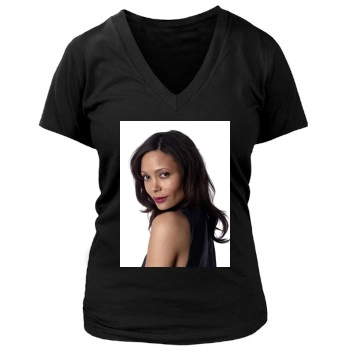 Thandie Newton Women's Deep V-Neck TShirt