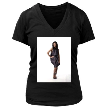 Thandie Newton Women's Deep V-Neck TShirt