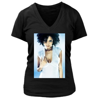 Thandie Newton Women's Deep V-Neck TShirt