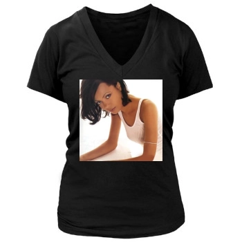 Thandie Newton Women's Deep V-Neck TShirt