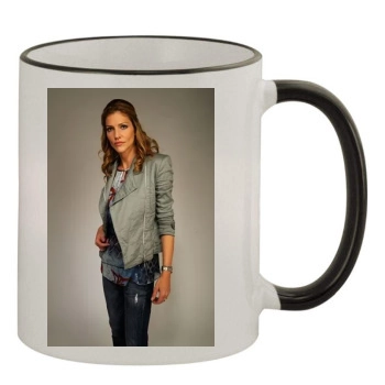 Tricia Helfer 11oz Colored Rim & Handle Mug