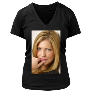 Tricia Helfer Women's Deep V-Neck TShirt