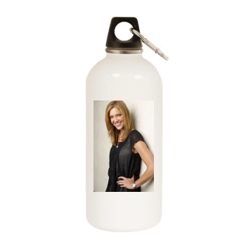 Tricia Helfer White Water Bottle With Carabiner