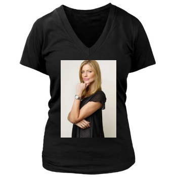 Tricia Helfer Women's Deep V-Neck TShirt