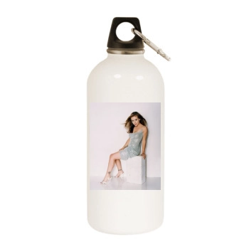 Alyssa Milano White Water Bottle With Carabiner