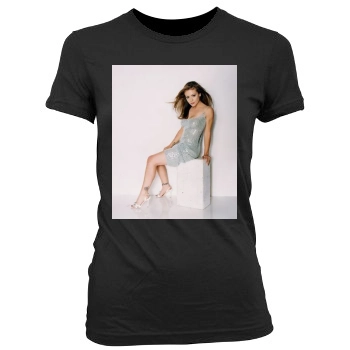 Alyssa Milano Women's Junior Cut Crewneck T-Shirt