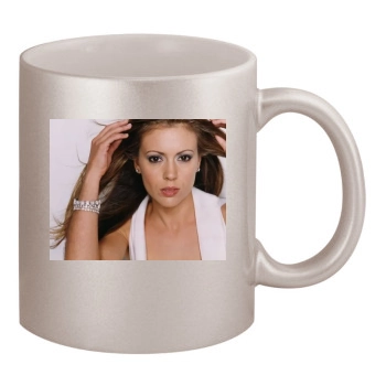 Alyssa Milano 11oz Metallic Silver Mug