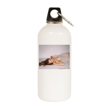 Alyssa Milano White Water Bottle With Carabiner