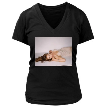 Alyssa Milano Women's Deep V-Neck TShirt