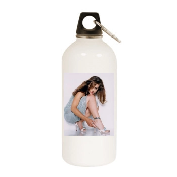 Alyssa Milano White Water Bottle With Carabiner