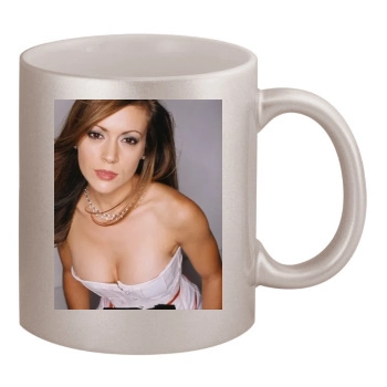 Alyssa Milano 11oz Metallic Silver Mug