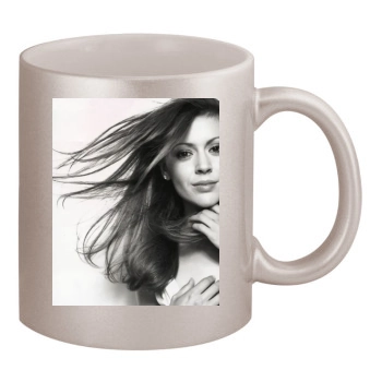 Alyssa Milano 11oz Metallic Silver Mug