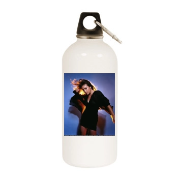 Alyssa Milano White Water Bottle With Carabiner