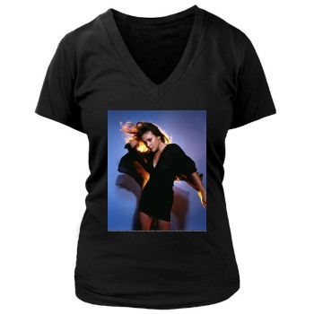 Alyssa Milano Women's Deep V-Neck TShirt