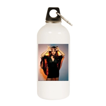 Alyssa Milano White Water Bottle With Carabiner