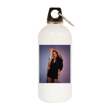 Alyssa Milano White Water Bottle With Carabiner