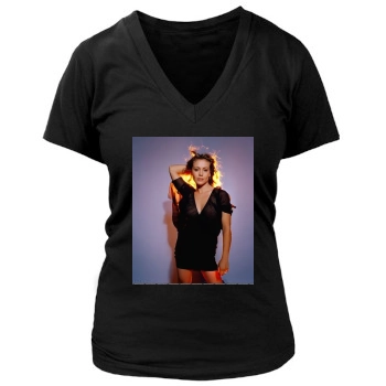 Alyssa Milano Women's Deep V-Neck TShirt