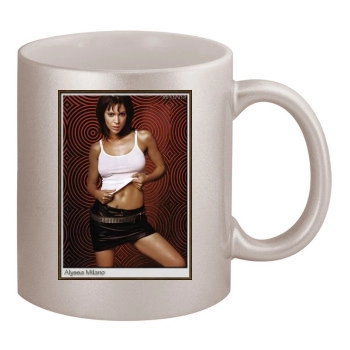 Alyssa Milano 11oz Metallic Silver Mug