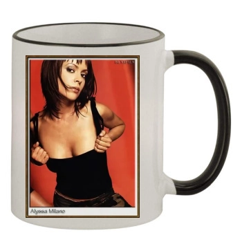 Alyssa Milano 11oz Colored Rim & Handle Mug