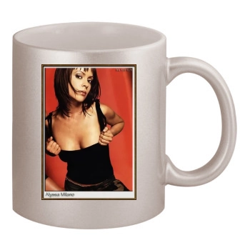 Alyssa Milano 11oz Metallic Silver Mug