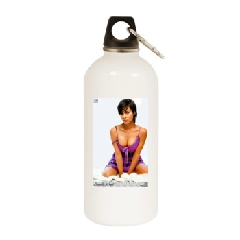 Alyssa Milano White Water Bottle With Carabiner