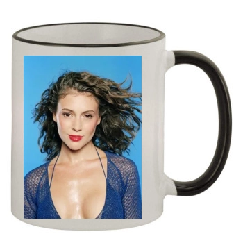 Alyssa Milano 11oz Colored Rim & Handle Mug