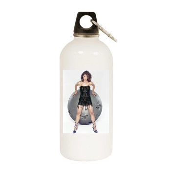 Alyssa Milano White Water Bottle With Carabiner