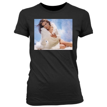 Alyssa Milano Women's Junior Cut Crewneck T-Shirt