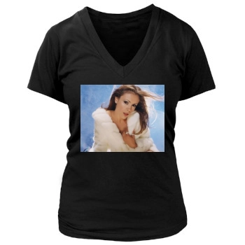 Alyssa Milano Women's Deep V-Neck TShirt