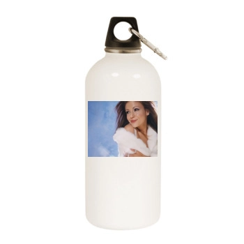 Alyssa Milano White Water Bottle With Carabiner