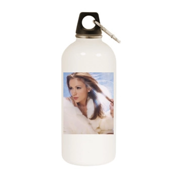 Alyssa Milano White Water Bottle With Carabiner