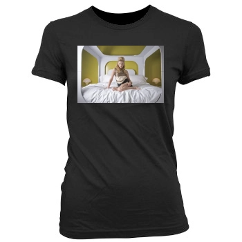 Amber Heard Women's Junior Cut Crewneck T-Shirt