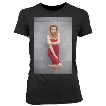 Amber Heard Women's Junior Cut Crewneck T-Shirt