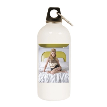 Amber Heard White Water Bottle With Carabiner