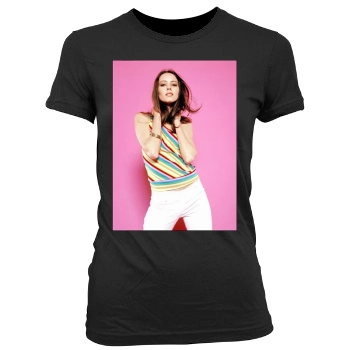 Amy Acker Women's Junior Cut Crewneck T-Shirt