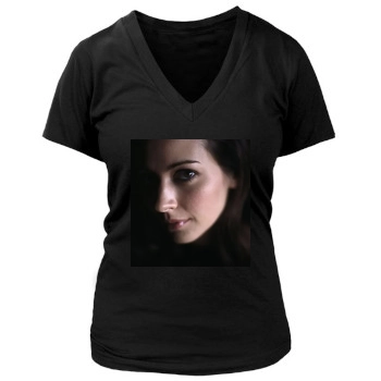 Amy Acker Women's Deep V-Neck TShirt