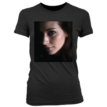 Amy Acker Women's Junior Cut Crewneck T-Shirt