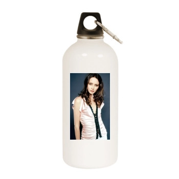 Amy Acker White Water Bottle With Carabiner