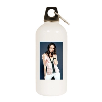 Amy Acker White Water Bottle With Carabiner