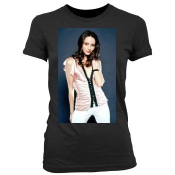 Amy Acker Women's Junior Cut Crewneck T-Shirt