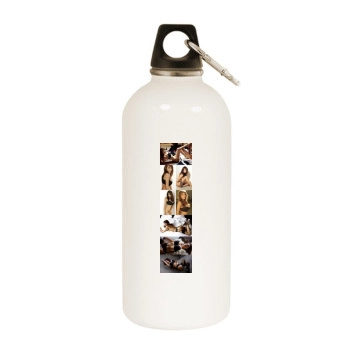 Francoise Boufhal White Water Bottle With Carabiner