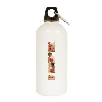 Francoise Boufhal White Water Bottle With Carabiner