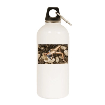 Heather Rae Young White Water Bottle With Carabiner