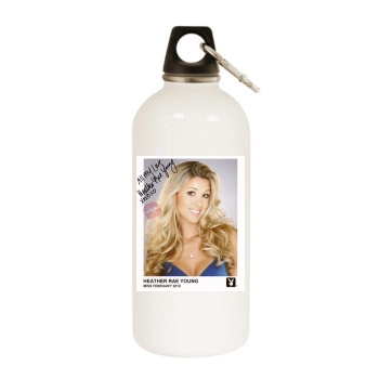 Heather Rae Young White Water Bottle With Carabiner