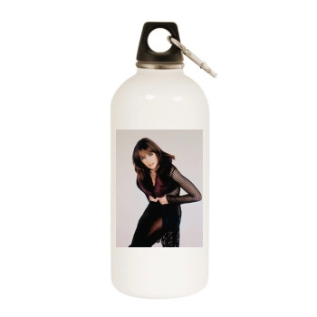 Elizabeth Hurley White Water Bottle With Carabiner