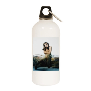 Elizabeth Hurley White Water Bottle With Carabiner